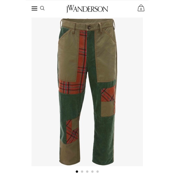 JW Anderson Cropped Patchwork Fatigue Trousers - Picture 1 of 6